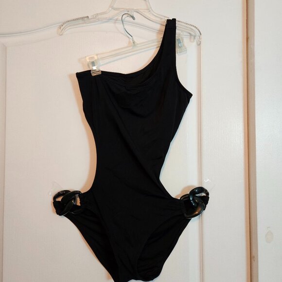 Victoria's Secret Black One-Shoulder Swimsuit - Picture 4 of 7